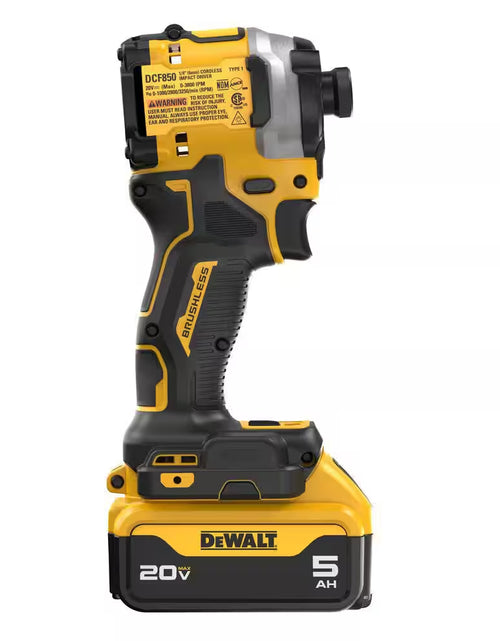 Load image into Gallery viewer, ATOMIC 20V MAX Lithium-Ion Cordless 1/4 In. Brushless Impact Driver Kit, 5 Ah Battery, Charger, and Bag

