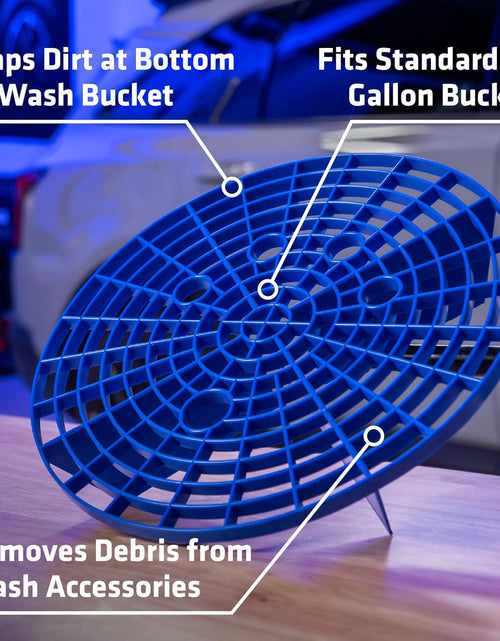 Load image into Gallery viewer, Automotive Bucket Insert Grit Trap for Car Wash and Detail Kits, Helps Remove Dirt and Debris from Microfiber, Mitts, Cloths, and Sponges, Blue
