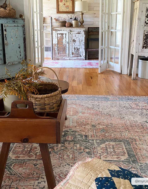 Load image into Gallery viewer, Rosman Distressed Washable Area Rug
