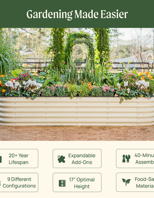 Load image into Gallery viewer, 17" Tall 9 In 1 Large Modular Metal Raised Garden Bed Kit
