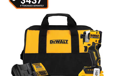 ATOMIC 20V MAX Lithium-Ion Cordless 1/4 In. Brushless Impact Driver Kit, 5 Ah Battery, Charger, and Bag
