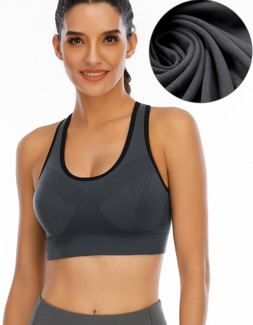 Load image into Gallery viewer, Women'S Sports Bras Padded Sports Bra Supportive Strappy Criss Cross Yoga Bra Workout Athletic Bras 3 Pack
