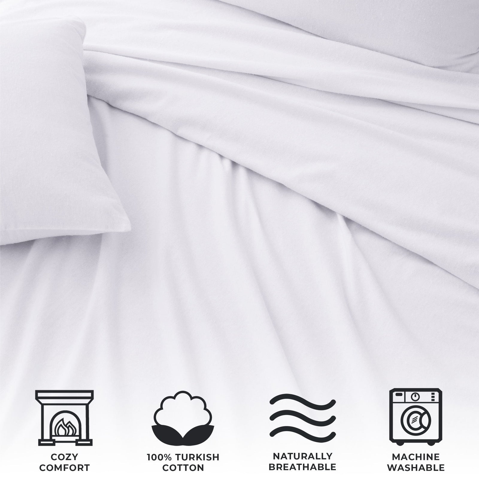 Turkish Cotton Flannel Sheet - Raye Collection