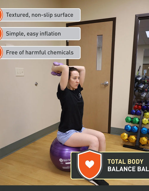 Load image into Gallery viewer, Yellow Fitness Ball (65 Cm), Pump &amp; Exercise Guide Included
