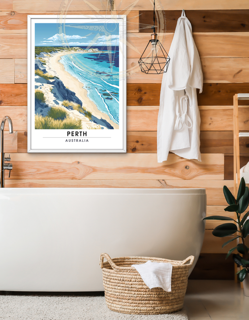 Load image into Gallery viewer, Affiche Perth | Poster Murale Australie | Affiche Australie
