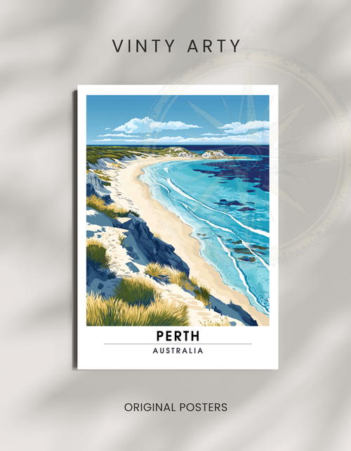 Load image into Gallery viewer, Affiche Perth | Poster Murale Australie | Affiche Australie
