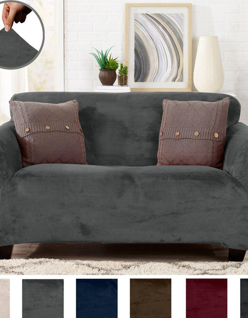 Load image into Gallery viewer, Velvet Stretch Slipcover - Gale Collection
