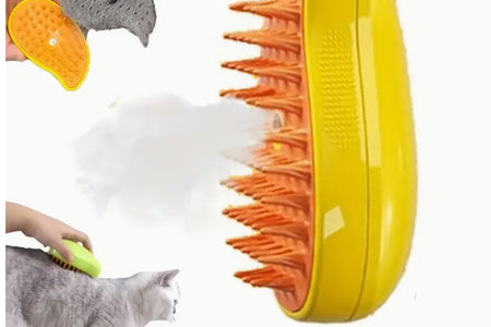 Rechargeable Shedding Hair Spray Hot Steam Easy Pet Grooming Brush for Cat, Dog