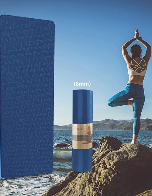 Load image into Gallery viewer, Yoga Mat 72 X 24'' Exercise Mats 8Mm TPE Non-Slip Extra Thick High-Density Eco Friendly for Yoga Workout Pilates Yoga Mats for Women Men
