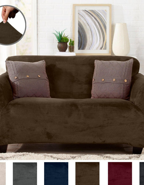 Load image into Gallery viewer, Velvet Stretch Slipcover - Gale Collection
