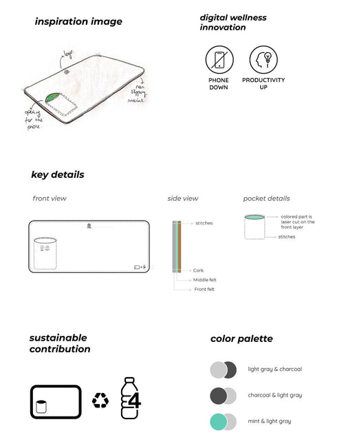 Load image into Gallery viewer, Bagby MAT - No-Phone Desk Pad
