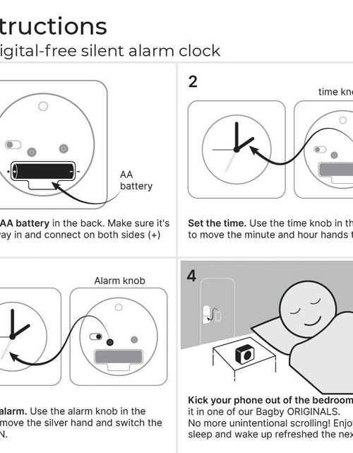 Load image into Gallery viewer, Bagby MINIMALIST - Silent Alarm Clock
