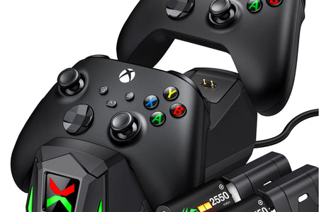 Controller Charger for Xbox, Charging Station with 2*2550Mah Controller Battery Packs for Xbox Series/One X/S/Elite