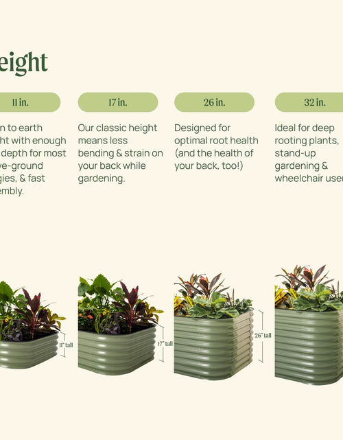 Load image into Gallery viewer, 17" Tall 9 In 1 Large Modular Metal Raised Garden Bed Kit
