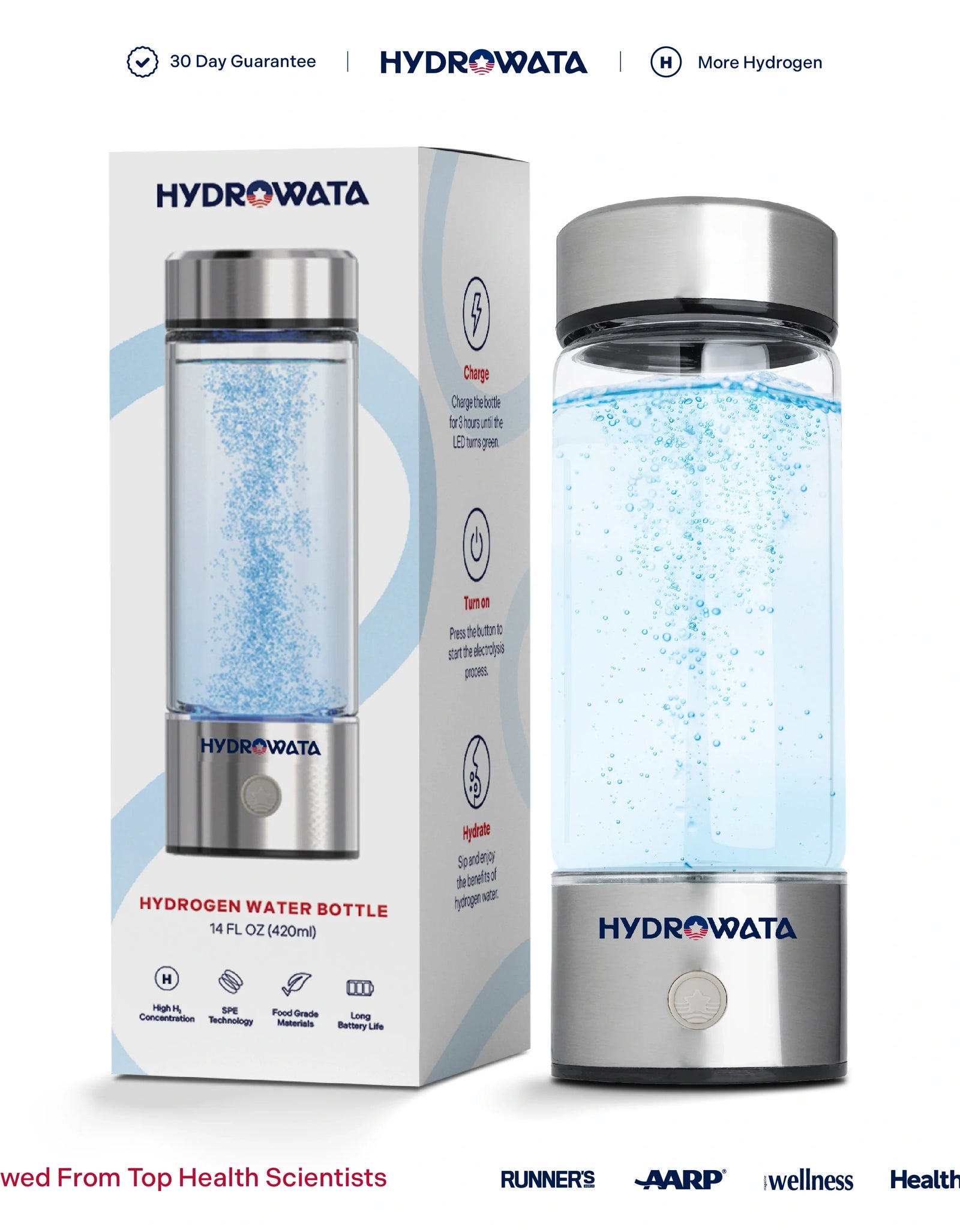 HydroWata™ Hydrogen Water Bottle