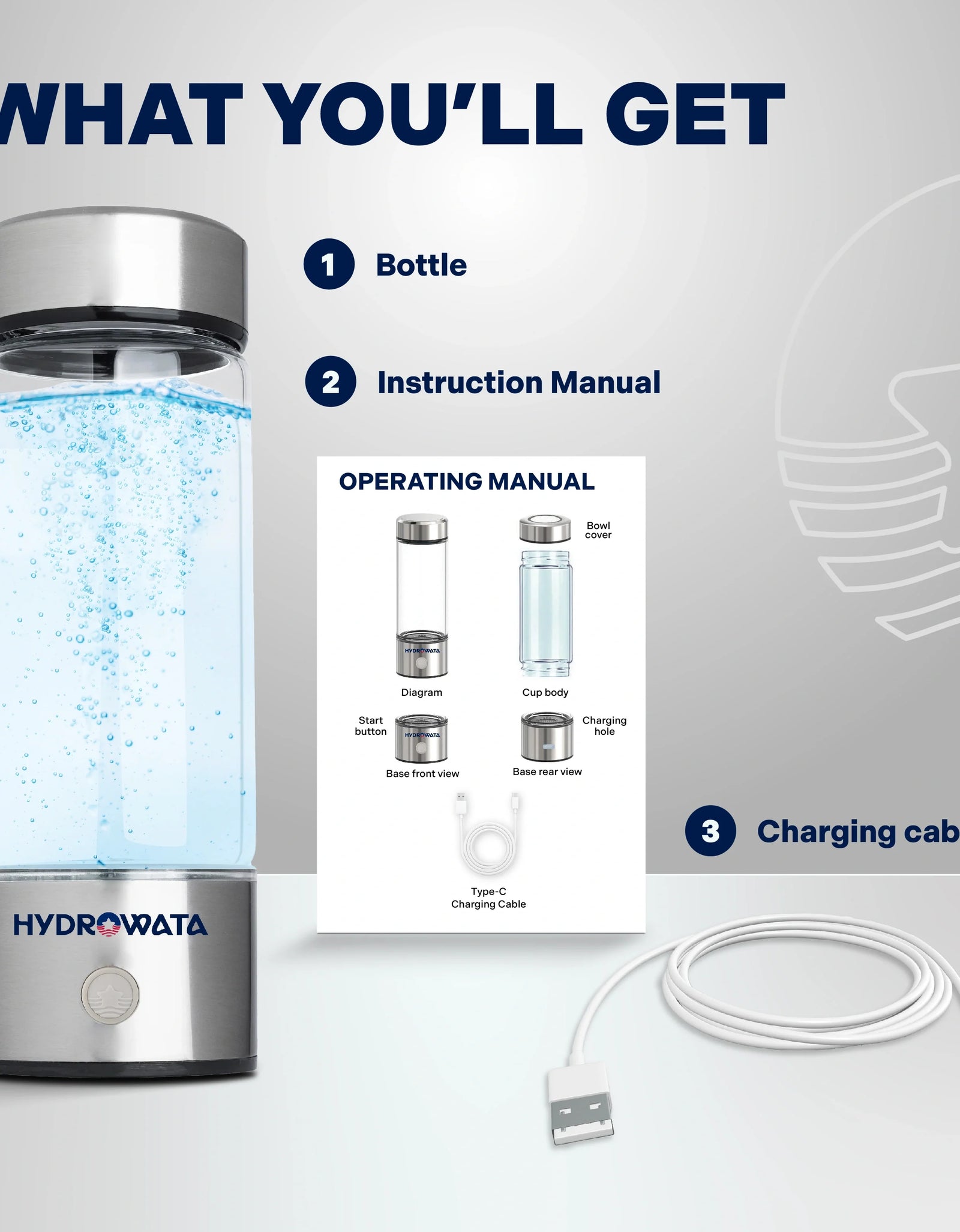 HydroWata™ Hydrogen Water Bottle