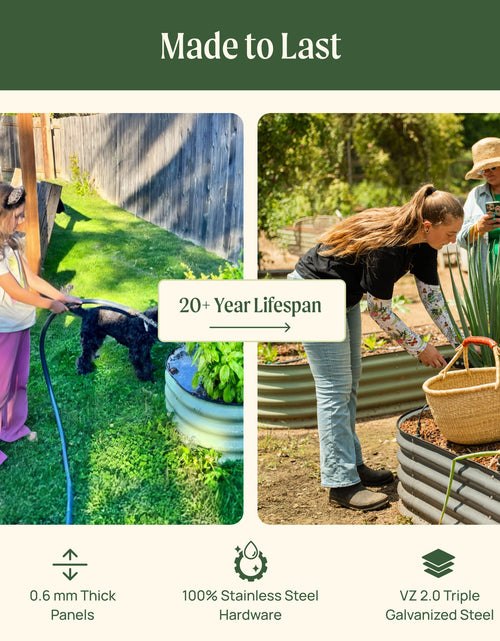 Load image into Gallery viewer, 17" Tall 9 In 1 Large Modular Metal Raised Garden Bed Kit
