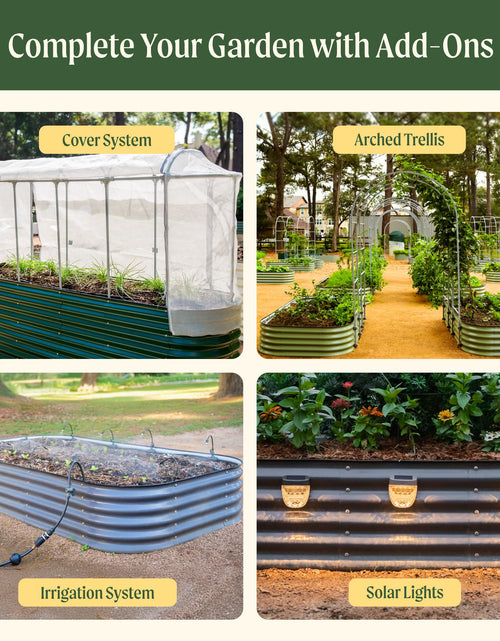 Load image into Gallery viewer, 17" Tall 9 In 1 Large Modular Metal Raised Garden Bed Kit
