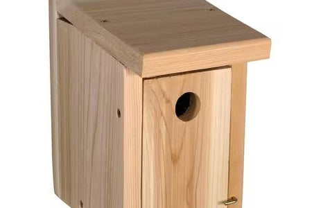 Cedar Wooden Bird House for Wrens and Chickadees
