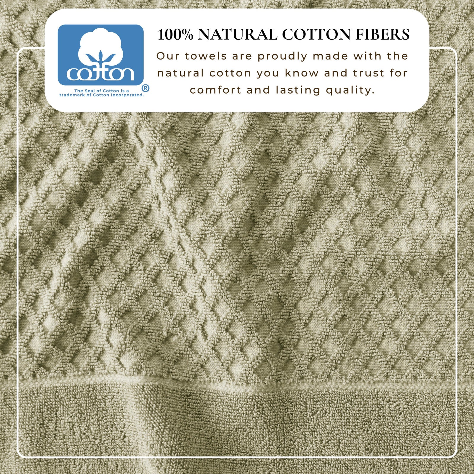 Cotton Diamond Waffle Weave Bath Towel Set - Grayson Collection