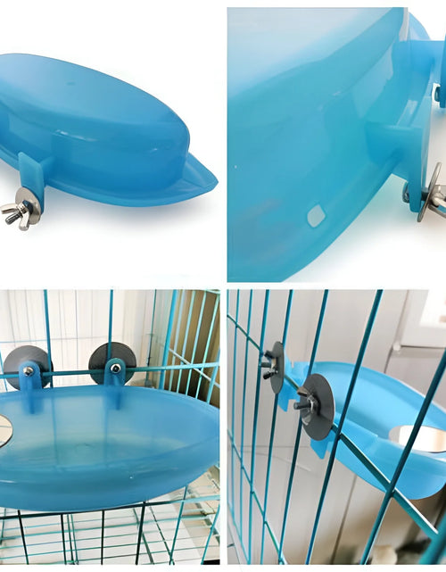 Load image into Gallery viewer, Bird Bath Tub Bowl Basin Hanging Birdbath Toy Pet Parrot Budgie Parakeet Cockatiel Cage Water Shower Food Feeder with Mirror Pet Supplies
