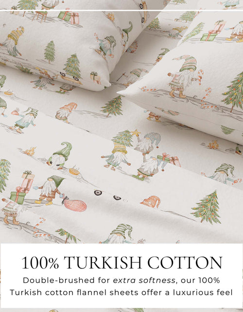 Load image into Gallery viewer, Turkish Cotton Flannel Sheet Set - Elevated Holiday Collection
