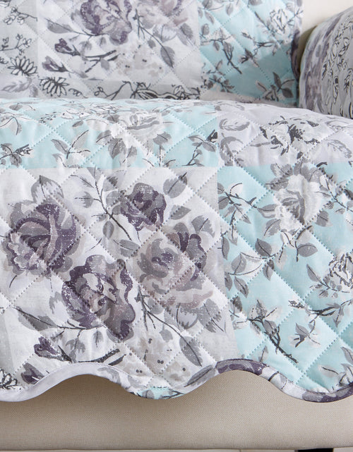Load image into Gallery viewer, Reversible Floral Patchwork Furniture Protector - Maribel Collection
