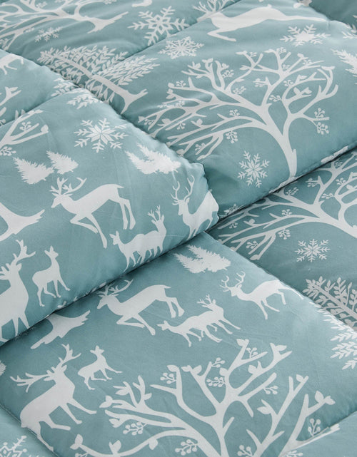 Load image into Gallery viewer, Reversible Christmas Comforter and Sham Set - Holiday / Lodge Odette Collection

