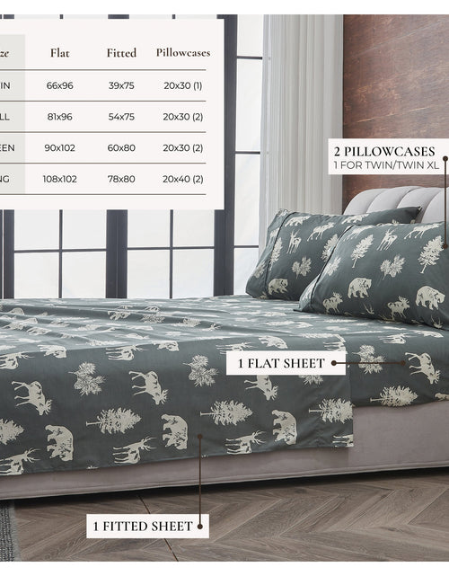 Load image into Gallery viewer, Lodge Printed Sheet Set - Mountain Ridge Collection
