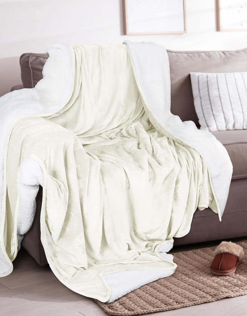 Load image into Gallery viewer, Velvet Plush Sherpa Bed Blanket - Sherpa Fleece Collection
