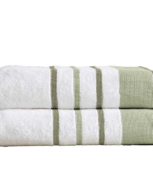 Load image into Gallery viewer, Decorative Cotton Stripe Bath Towel Set - Noelle Collection
