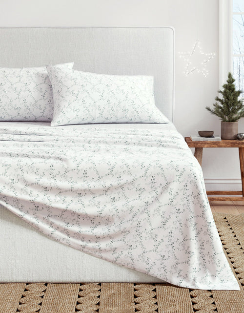 Load image into Gallery viewer, Turkish Cotton Flannel Sheet Set - Winter Floral Collection
