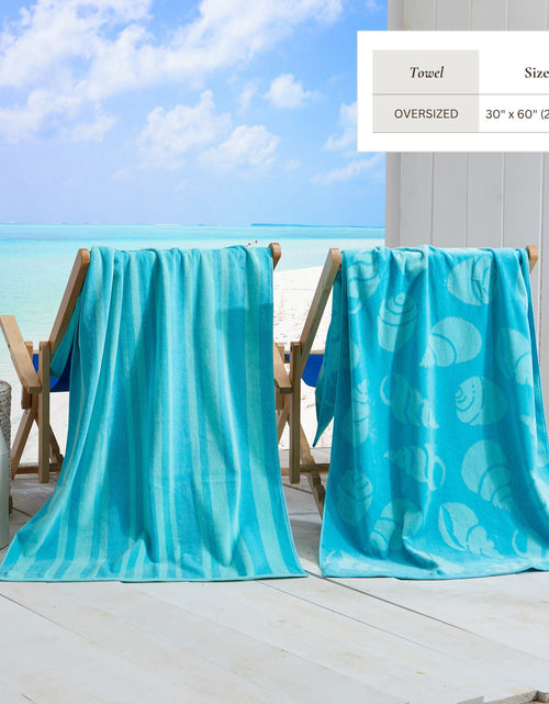 Load image into Gallery viewer, Cotton Velour Beach Towel - Maui Collection
