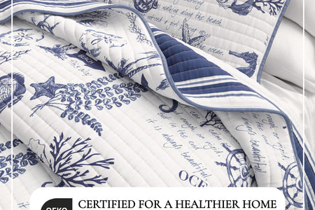 Coastal Printed Cotton Quilt Set - Calypso Collection