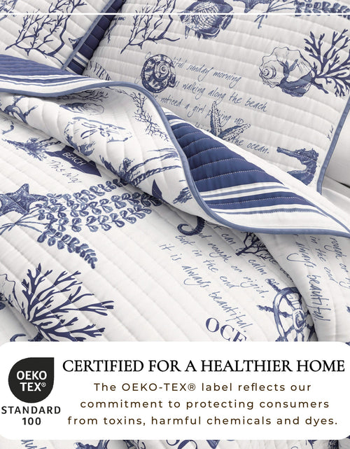 Load image into Gallery viewer, Coastal Printed Cotton Quilt Set - Calypso Collection
