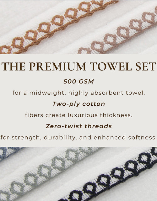Load image into Gallery viewer, Cotton Border-Stitched 6-Piece Towel Set - Valery Collection
