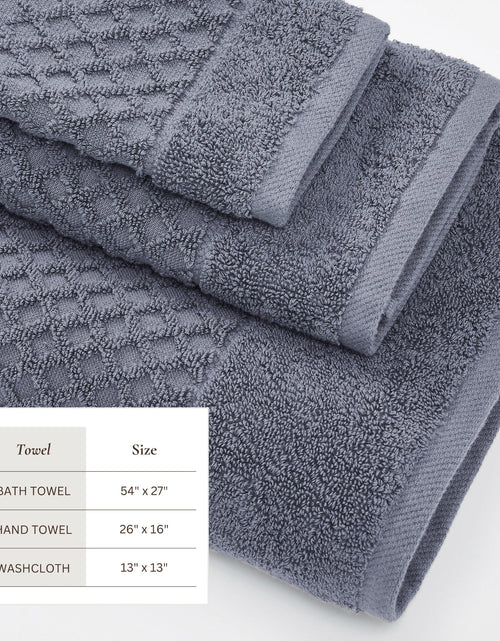 Load image into Gallery viewer, Cotton Diamond Waffle Weave Bath Towel Set - Grayson Collection
