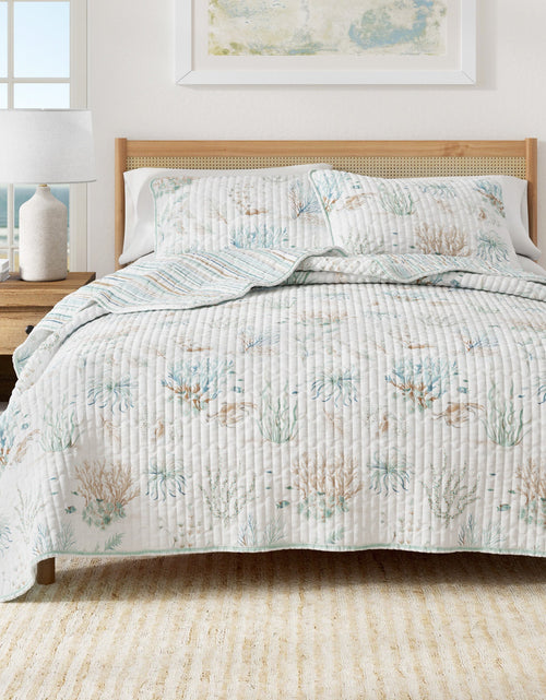 Load image into Gallery viewer, Coastal Printed Cotton Quilt Set - Santa Barbara Collection
