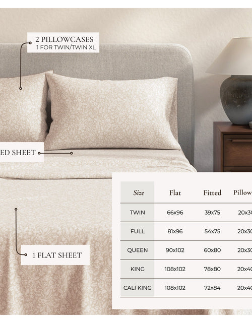 Load image into Gallery viewer, Turkish Cotton Flannel Sheet Set - Winter Floral Collection
