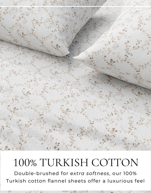 Load image into Gallery viewer, Turkish Cotton Flannel Sheet Set - Winter Floral Collection
