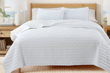 Floral Embossed Quilt Set - Floral Microsculpt Collection