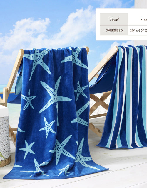 Load image into Gallery viewer, Cotton Velour Beach Towel - Maui Collection
