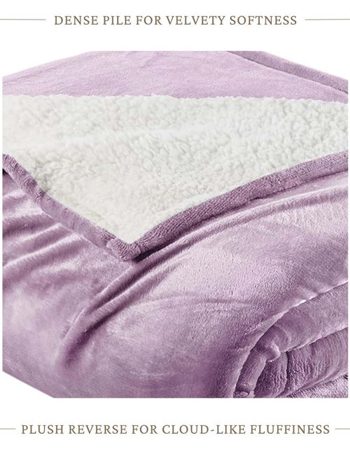 Load image into Gallery viewer, Velvet Plush Sherpa Bed Blanket - Sherpa Fleece Collection
