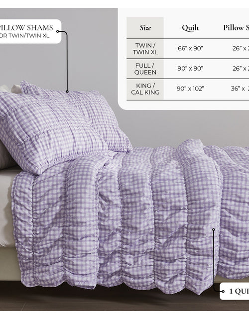 Load image into Gallery viewer, Gingham Printed Quilt Set - Gingham Collection
