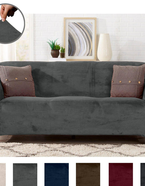 Load image into Gallery viewer, Velvet Stretch Slipcover - Gale Collection
