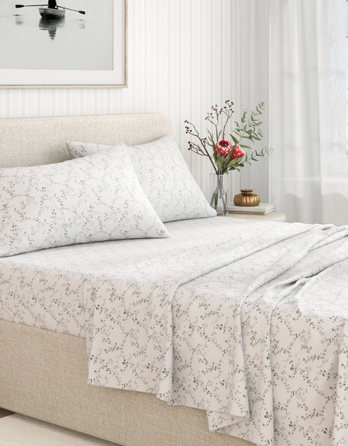 Load image into Gallery viewer, Turkish Cotton Flannel Sheet Set - Winter Floral Collection

