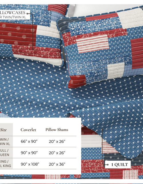 Load image into Gallery viewer, Americana Patchwork Quilt Set - Lowel Collection
