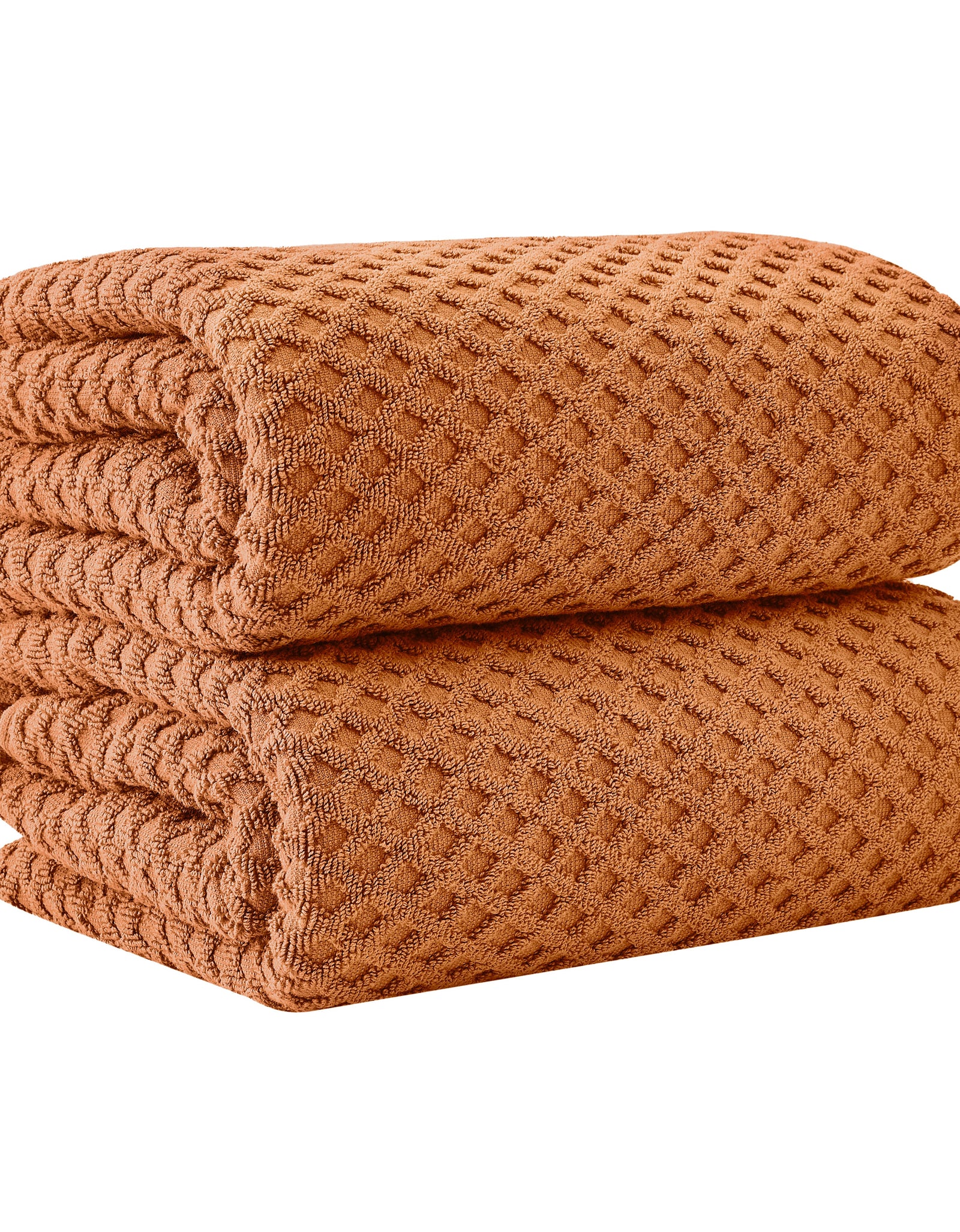 Cotton Diamond Waffle Weave Bath Towel Set - Grayson Collection