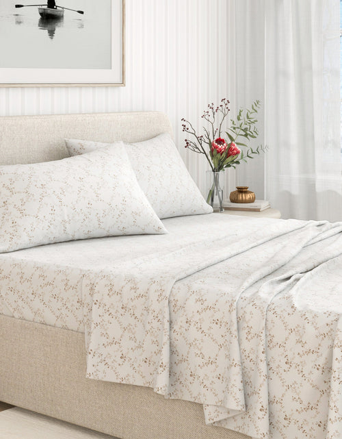 Load image into Gallery viewer, Turkish Cotton Flannel Sheet Set - Winter Floral Collection
