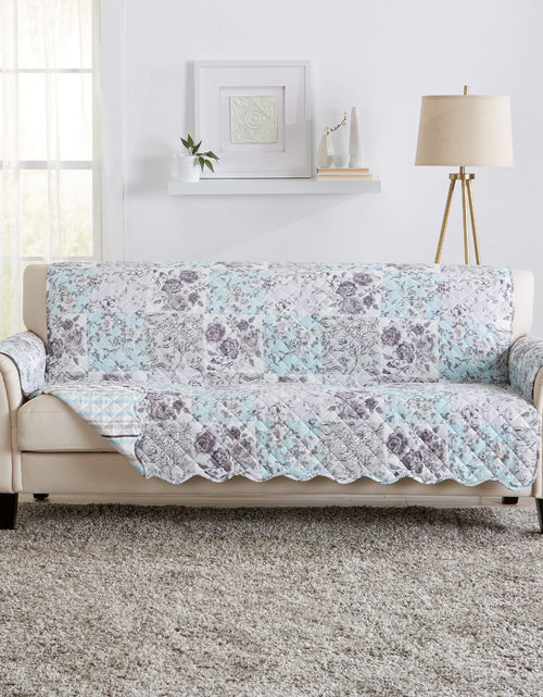 Load image into Gallery viewer, Reversible Floral Patchwork Furniture Protector - Maribel Collection
